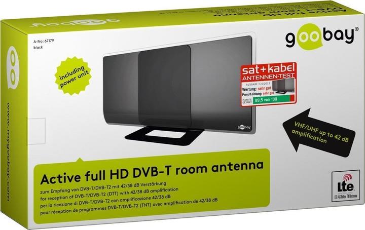 Actual product image Goobay PeriodActive (Indoor antenna, 42 dB, DAB/ DAB+, DVB-T / -T2)