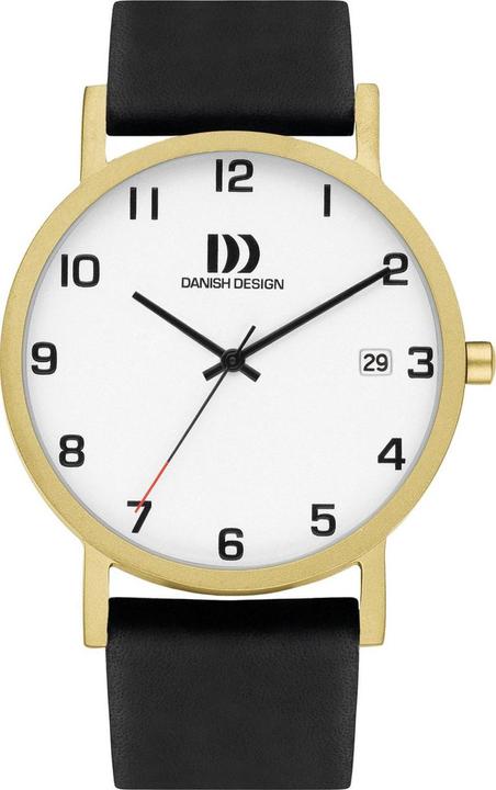 Produktbild Danish Design Dänisches Design Rhein NMBRs Satin Gold Datum grosser IQ81Q1273 (39 mm)
