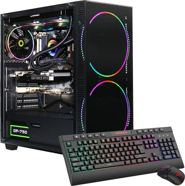 Hyrican Gamemax Black Hole 7451 Ryzen 5 7600X 32GB/1TB SSD RTX 5070Ti Win11 (AMD Ryzen 5 7600X, 32 Go, 1000 Go, GeForce RTX 5070 Ti)