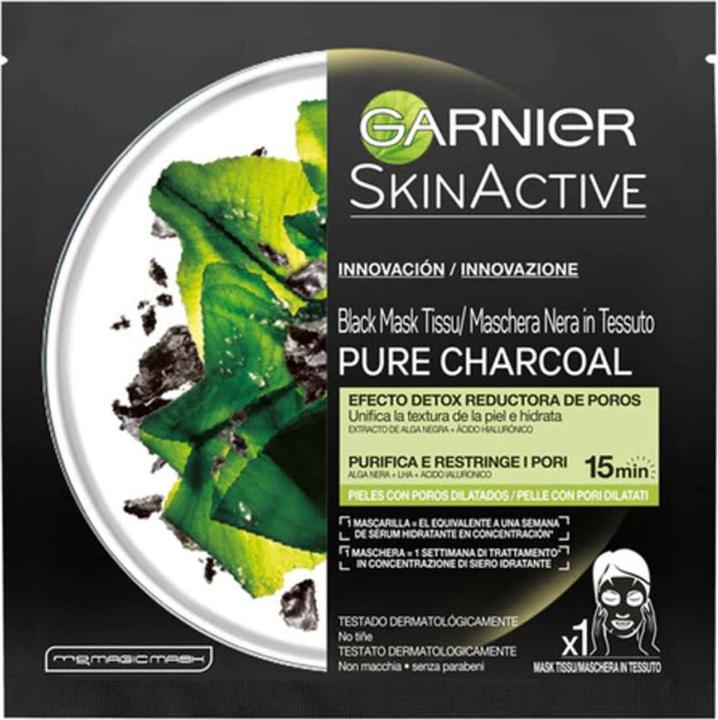 Actual product image Garnier PURE CHARCOAL black mask tissu detox effect