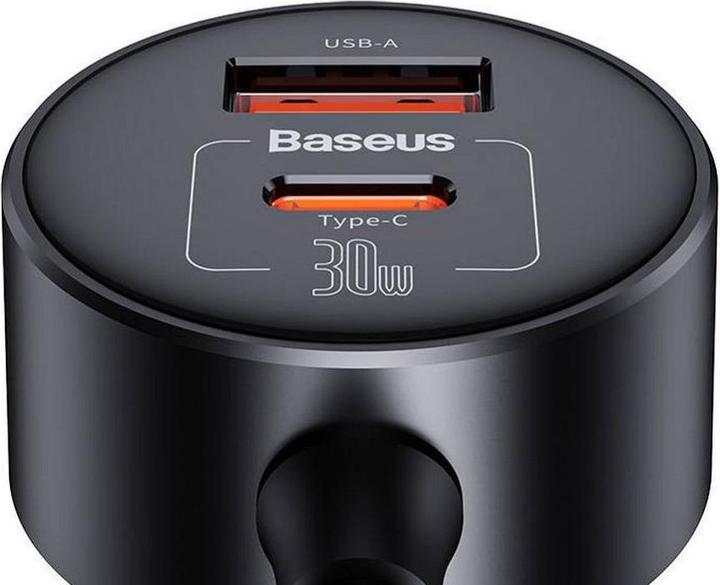 Produktbild Baseus High Efficiency Pro 1-für-2 Auto-Zigarettenanzünder 30 W (Schwarz)