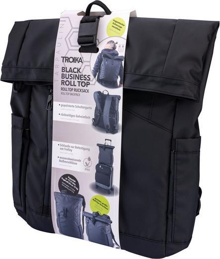 Produktbild Troika BLACK ROLL TOP Rolltop Rücksack, schwarz (17.50 l)