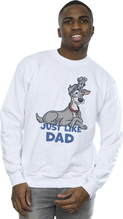Actual product image Disney Mens Lady And The Tramp Just Like Dad Sweatshirt (L)