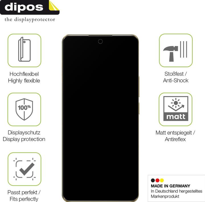 Immagine prodotto Dipos Full-Cover Pellicola Protettiva opaco (1 Pezzo/i, Xiaomi 12 Pro 5G)