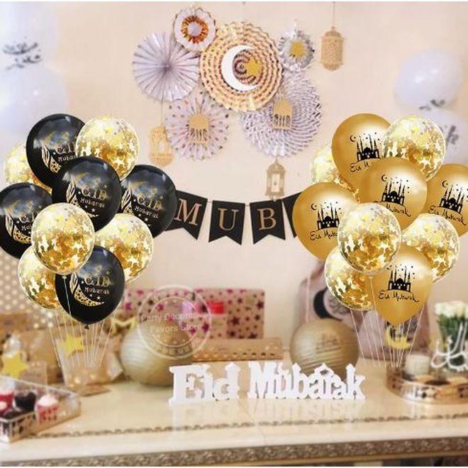 Image du produit MU Style Sara Series Eid Mubarak Set de ballons (10 pcs.) (1 x)