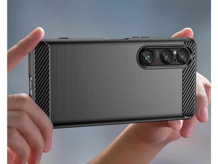 Produktbild Screenguard Sony Xperia 1 VI Hülle Carbon Brushed Soft TPU (Sony Xperia 1 VI)