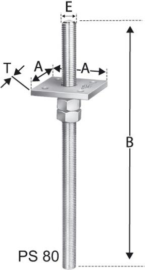 Produktbild Simpson Sst Stützenfüsse PS 80 (Stützenfuss, 1 Stk.)