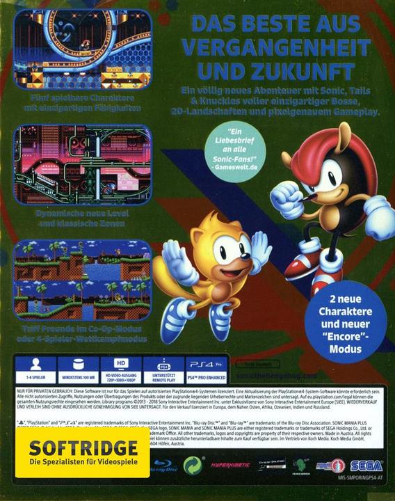 Image du produit Sega Sonic Mania Plus, PS4 (PS4)