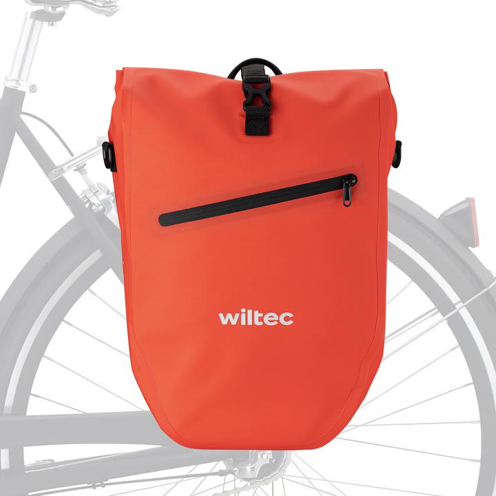 Produktbild Wiltec Gepäckträgertasche rot 28l Fahrradtasche Gepäckträger Gepäcktasche (28 l, Gepäckträgertasche)