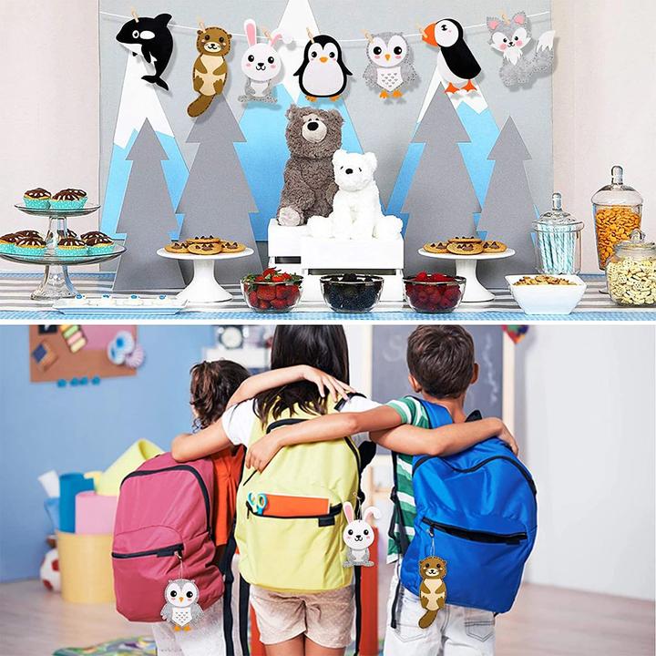 Immagine prodotto Activity Board Animali di feltro da cucire fai da te Kit di cucito Creature della foresta Ornamenti di peluche Kit
