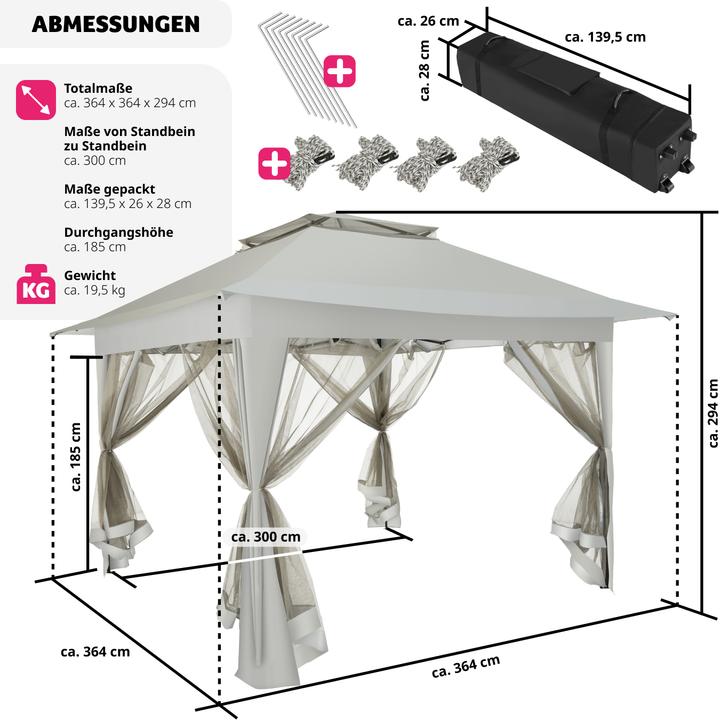 Image du produit tectake Carabobo (364 cm, 364 cm)