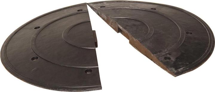 Moravia SafeRide Fahrbahnschwelle 50 mm Abschlusselement mit Zapfen, schwarz