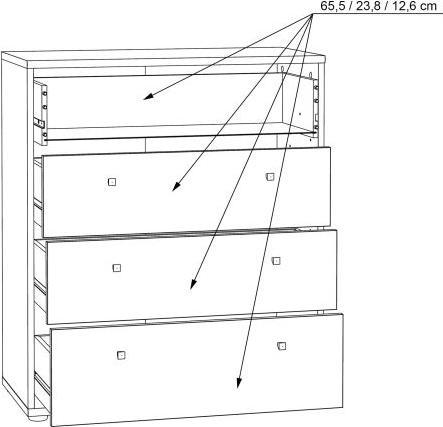 Produktbild Forte Lehsten (74 x 35 x 85.5 cm)