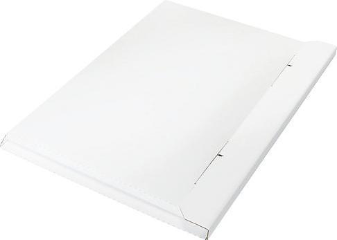 Actual product image kaiserkraft Flat/calendar pack, single fluted, internal LxWxH 570 x 395 x 10 mm, white, 20+ (1 x)