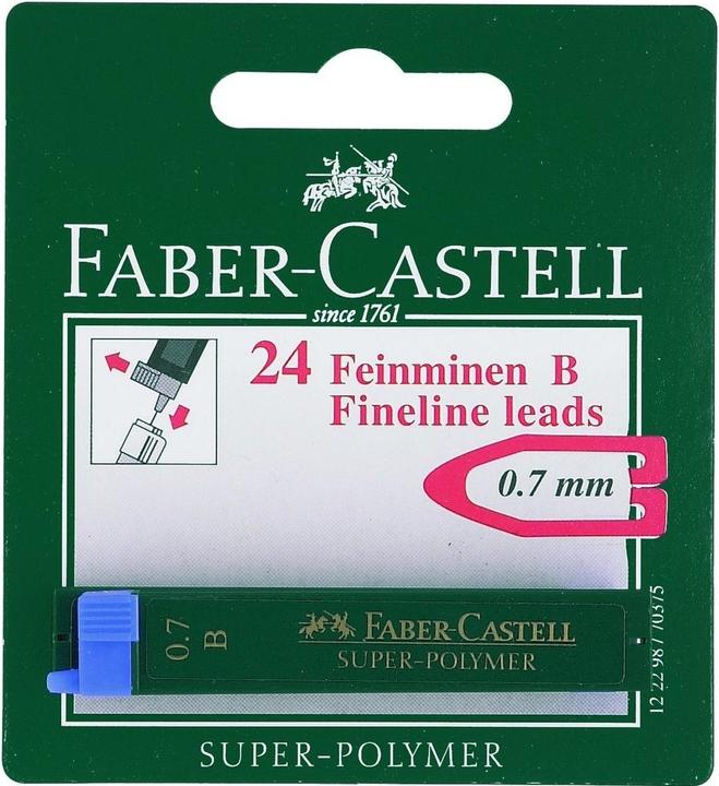 Faber-Castell Mines fines (Mine de gel, Noir, 0.70 mm)