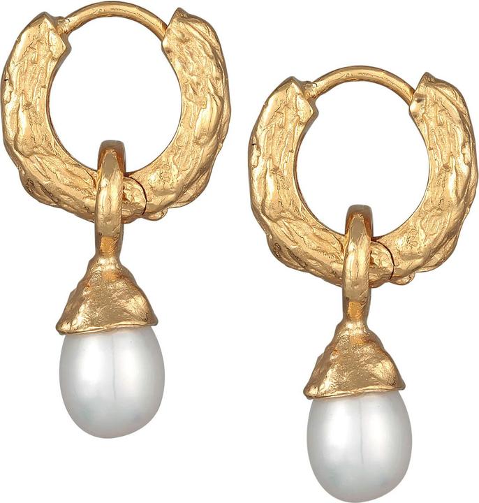 Produktbild Elli PREMIUM Ohrringe Creolen Süsswasserperle Organic 925 Silber (925 Sterling Silber)