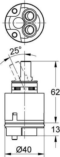 Image du produit Grohe EICHELBERG Cartouche céramique 440569 40mm 44056900 Limiteur de température et de débit intégré...