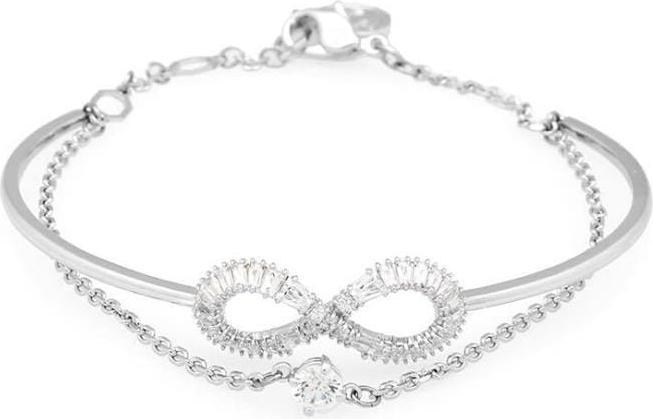 Swarovski Hyperbola Armreif Unendlichkeit Weiss (16.50 cm, Swarovski Metall)