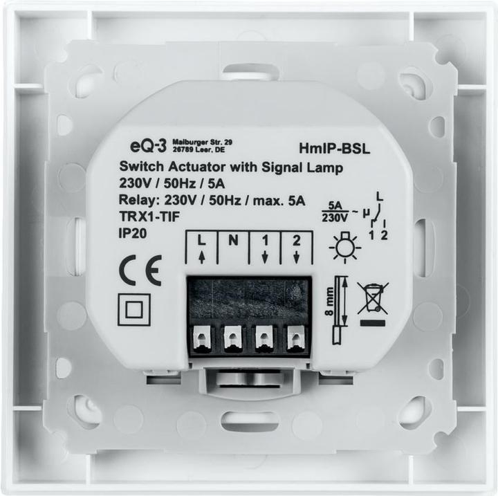 Immagine prodotto EQ-3 Attuatore di commutazione con spia luminosa (Attuatore dell'interruttore)