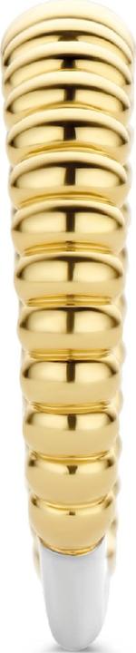 Actual product image Ti Sento Milano Ring silver ribbed structure gold-plated 12218SY (56, 925 Silver)