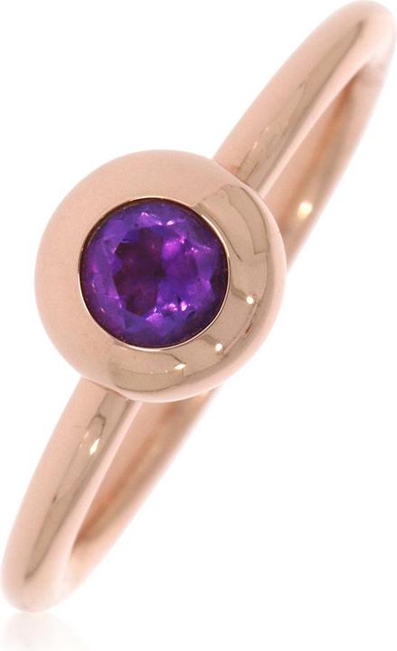 Immagine prodotto Xen Anello con ametista da 4 mm circa 0,25 ct. placcato oro rosa (58, 925 Argento)