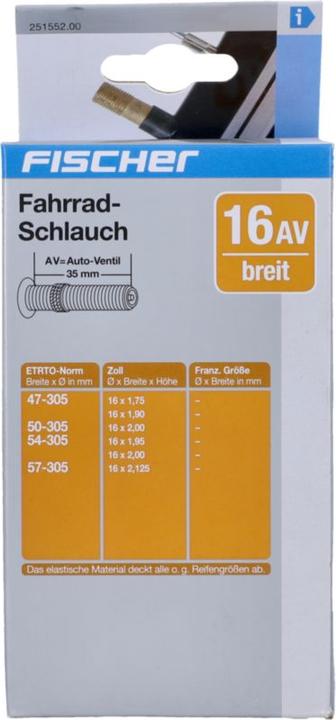 Image du produit Fischer 16 "x1.75-2.125 Valve de voiture (Schrader (AV), 16", 35 mm)