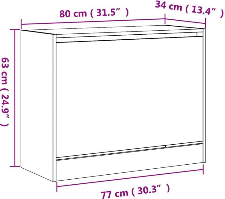 Image du produit VidaXL Jennica (80 x 34 x 63 cm)