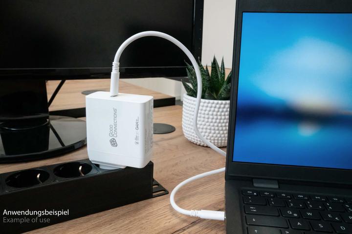 Image du produit Good Connections Chargeur rapide USB 140W avec technologie GaN, 1 port (USB-Câ"¢), PD 3.1, QC 5, PPS, chargeur de (140 W)