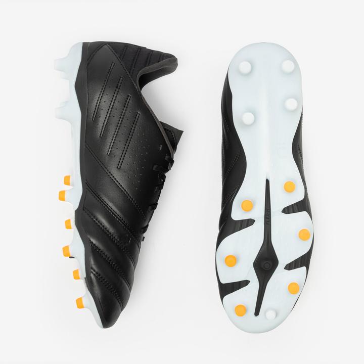 Produktbild Kipsta Damen/Herren Fussball Nockenschuhe Leder FG - Viralto II Matador schwarz (40)