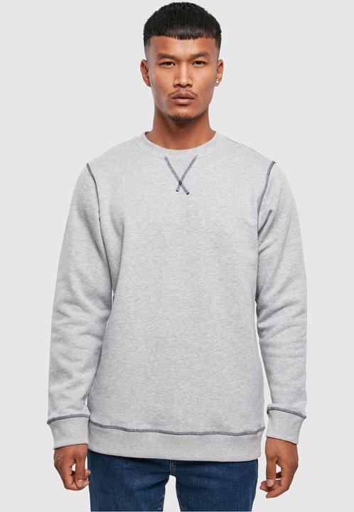 Actual product image Urban Classics Organic Contrast Flatlock Stitched Crew - 12226 (S)