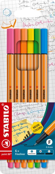 Produktbild STABILO point 88 Fineliner (Mehrfarbig, 10 x)