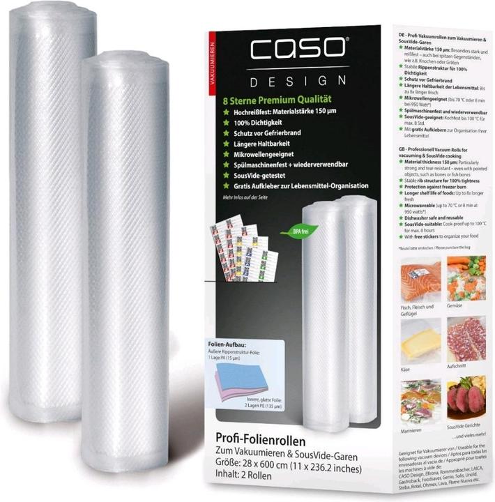 Caso Rouleaux de papier d'aluminium 27,5 x 600cm (2 x)