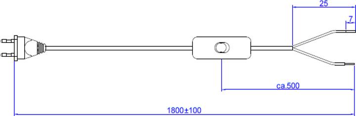 Actual product image Bachmann Supply line F 2x0.75 (1.80 m)