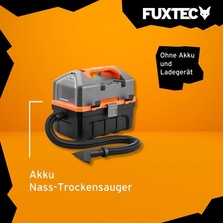 Produktbild Fuxtec Akku Nass-/Trockensauger FX-E1VC2 ohne Akku, ohne Ladegerät (Nass-Trockensauger)