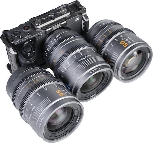 Immagine prodotto Sirui VP-1-3G VISION PRIME T1.4 Full-frame Cine Lens 24mm&35mm&50mm Grey Wechsel Mount (C-mount, Full-frame)