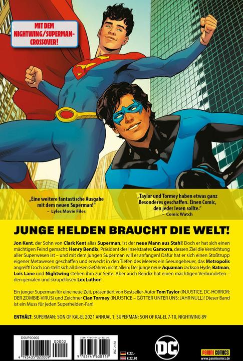 Produktbild Panini Superman: Sohn von Kal-El (Deutsch, Tom Taylor, Steve Pugh, Bruno Redondo, Christian Heiss, Cian Tormey, 2022)