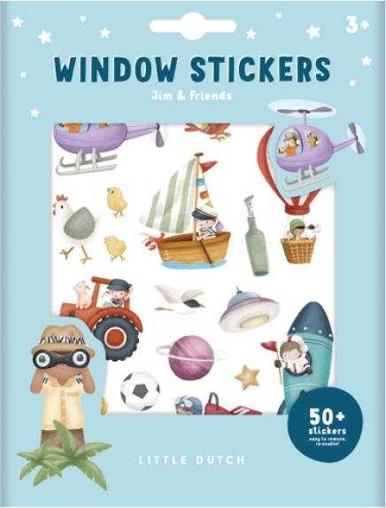 Produktbild Little Dutch Fenstersticker Jim und Friends