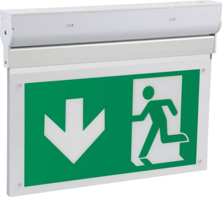 Produktbild B-Safety B STY LED Fluchtweg Notbeleuchtung Deckenaufbaumontage Ausgang, Rettungsweg, rechts, links