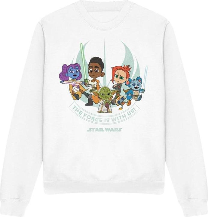 Actual product image Star Wars Unisex Adult Young Jedi Adventure The Force Is With Us Sweatshirt (M)