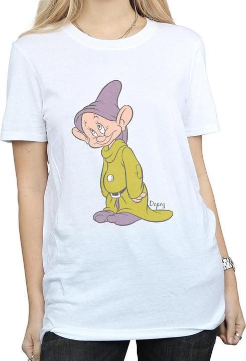 Immagine prodotto Snow White Femme/Les femmes - T-shirt boyfriend en coton Dopey (M)