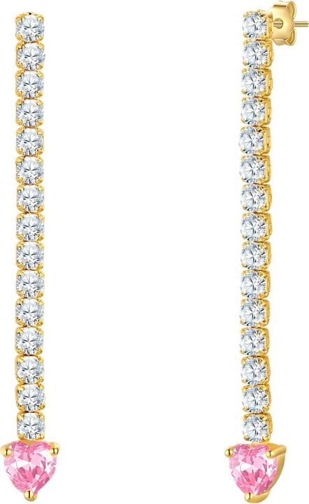 Glanzstücke München Damen Herz Sterling Silber Zirkonia Gelbgold - 34424 (Sterling Silber)