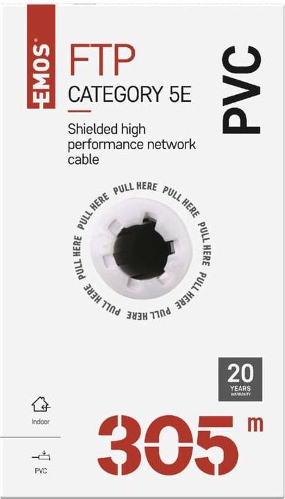 Produktbild Emos Datenkabel FTP 5E, 305m (CAT5e, 305 m)