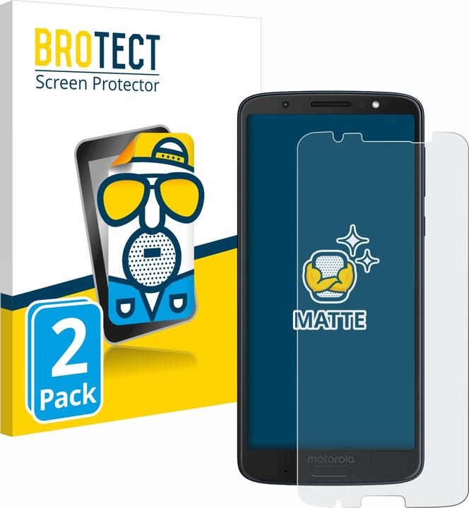 Actual product image BROTECT Anti-glare screen protector matt (2 Piece, Motorola Moto G6 Plus)