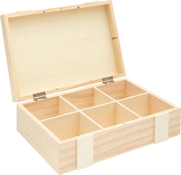 Immagine prodotto Rico Design Scatola di legno / scatola portaoggetti con 6 scomparti