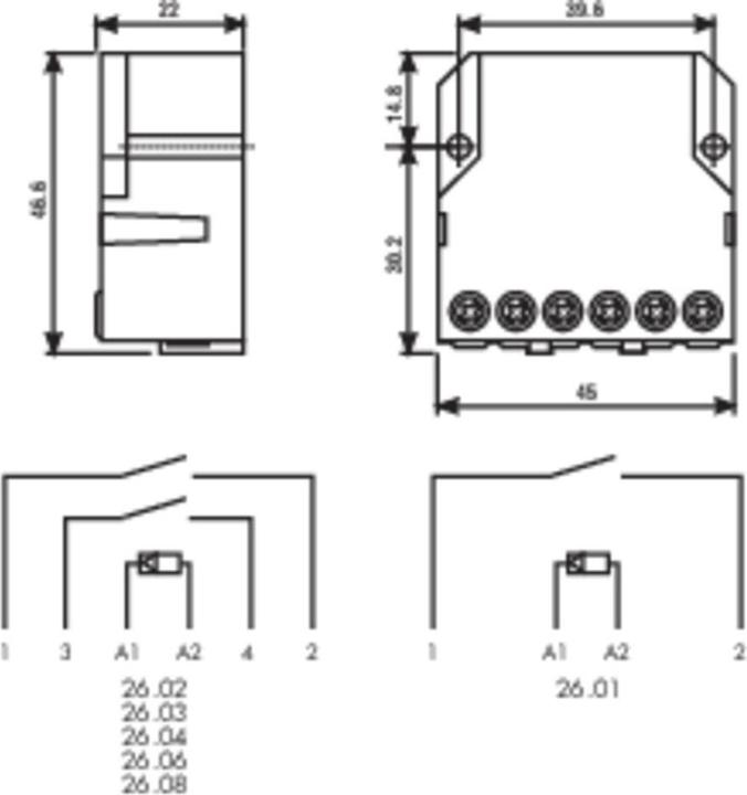 Actual product image Finder Power switch 230VAC 26.01.8.230.0000 Series 26 for flush-mounted box 1S 10A 26.01.8.230.0000