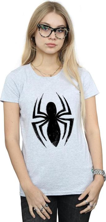 Actual product image Womens/Ladies Spider-Man Ultimate Spider Logo Cotton T-Shirt (S)
