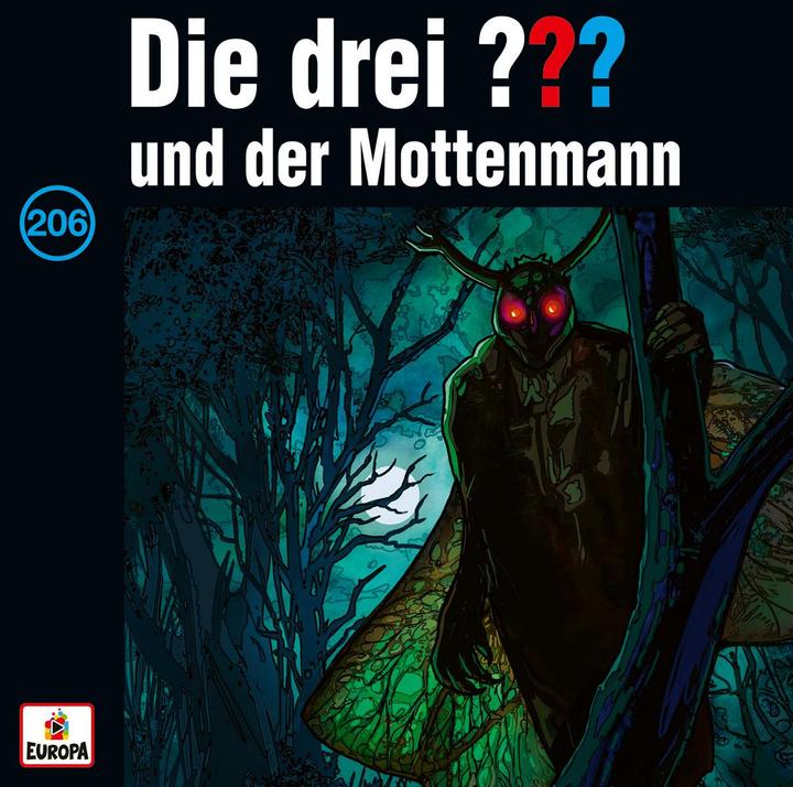 Actual product image The three THREE QUESTION MARKS 206 - and the moth man (The three THREE QUESTION MARKS 206 - and the moth man, German)