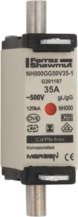 Actual product image 1F647.000000 NH000 40A gG 500V NH fuse sgl voltage-free (Diazed fuse, 40 A)