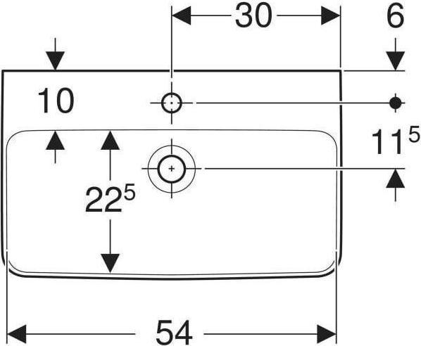 Produktbild Geberit Waschtisch Renova Compact 60 cm wei 226160000 (370 mm, 600 mm)