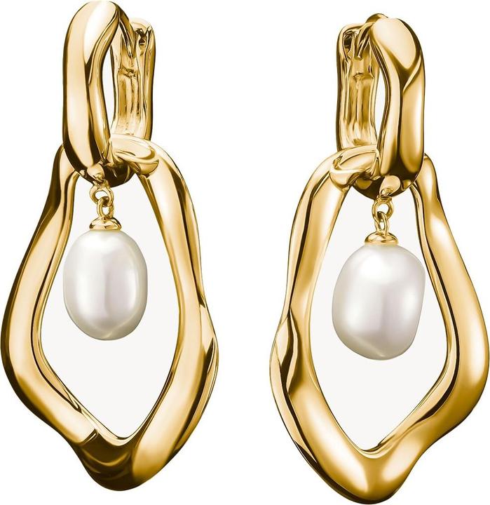 Immagine prodotto Thomas Sabo Creolen mit Perlen Anhänger Natural Beauty vergoldet (Argento 925)